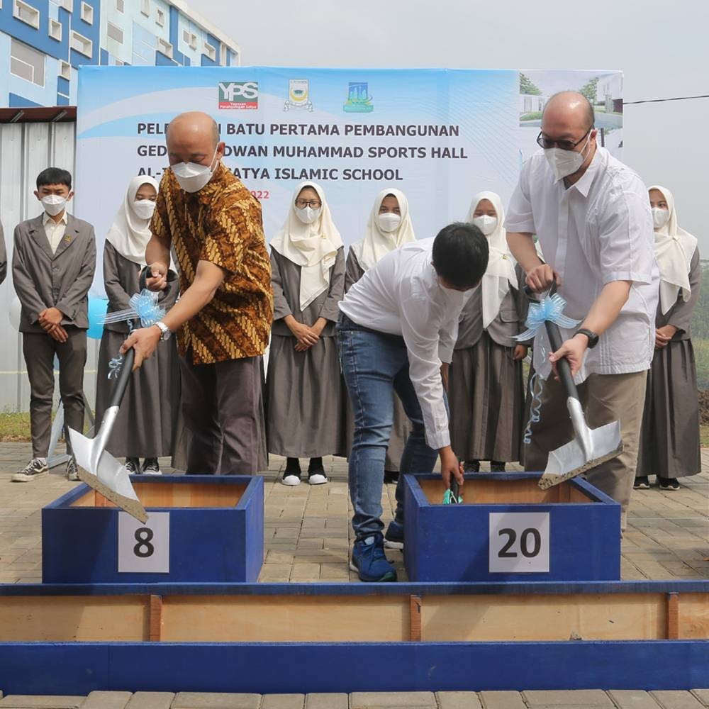 1 Tahun Mengenang Wafatnya Alm. H. Ridwan Muhammad Peletakan Batu Pertama Gedung Ridwan Muhammad Sports Hall Al Irsyad Satya Islamic School